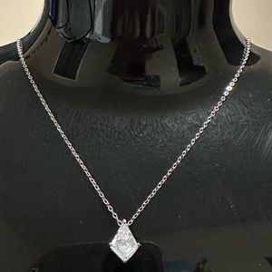 925 Silver Necklace in White Diamond Cut CZ